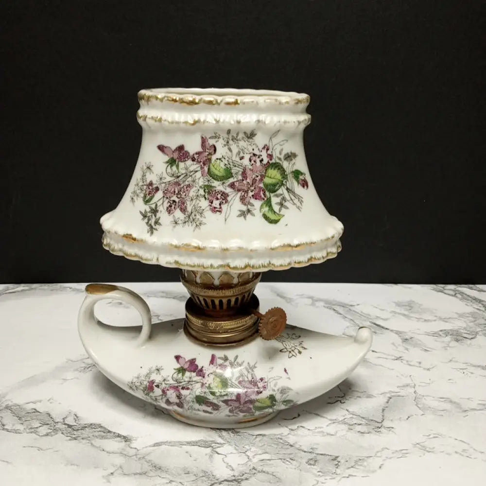 Japanese Porcelain Oil Lamp ( Vintage ) Decor