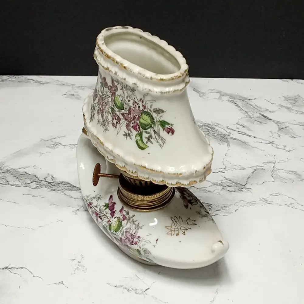 Japanese Porcelain Oil Lamp ( Vintage ) Decor