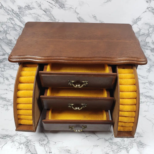 Jewelry Box Japan Solid Wood Vintage Decor