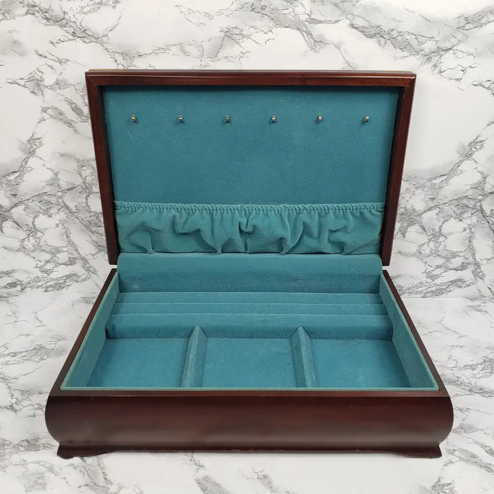 Jewelry Box Solid Wood Made In Usa Vintage Home & Garden