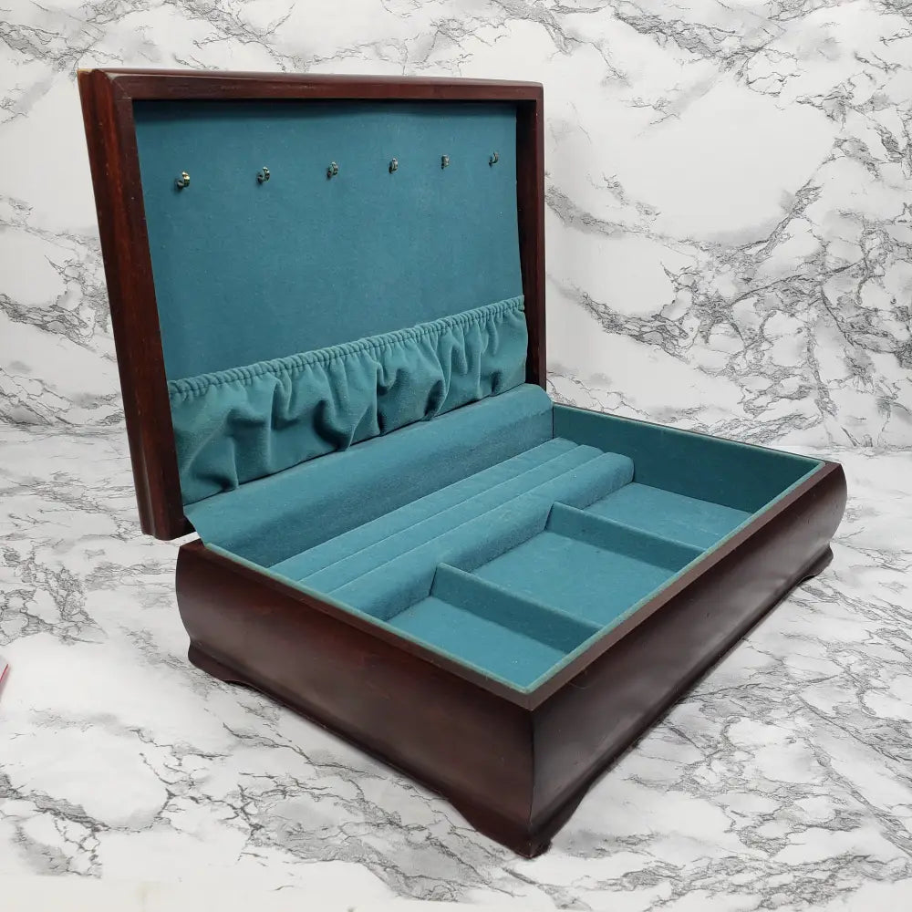 Jewelry Box Solid Wood Made In Usa Vintage Home & Garden