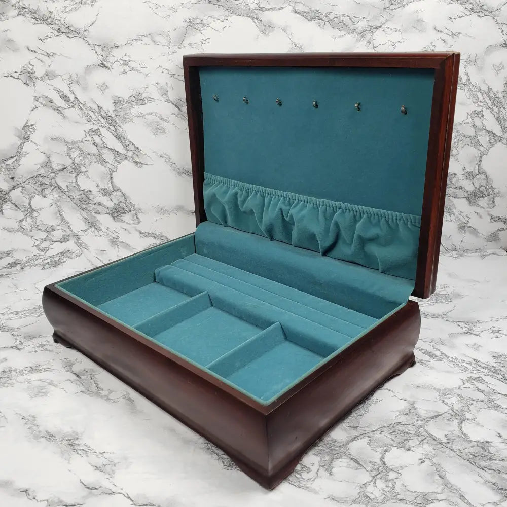 Jewelry Box Solid Wood Made In Usa Vintage Home & Garden