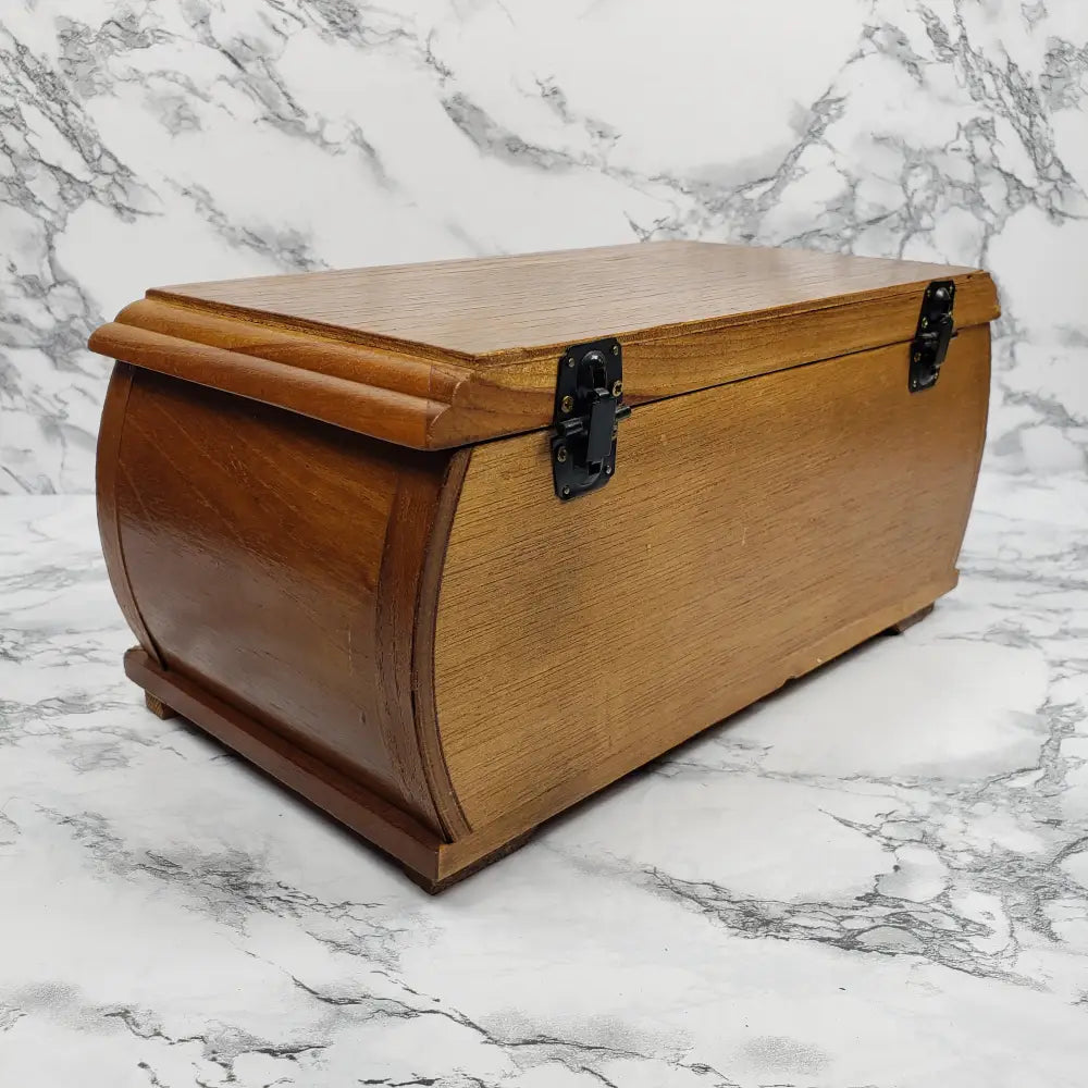 Jewelry Box Wood Bombay Style London Leather Vintage Holders