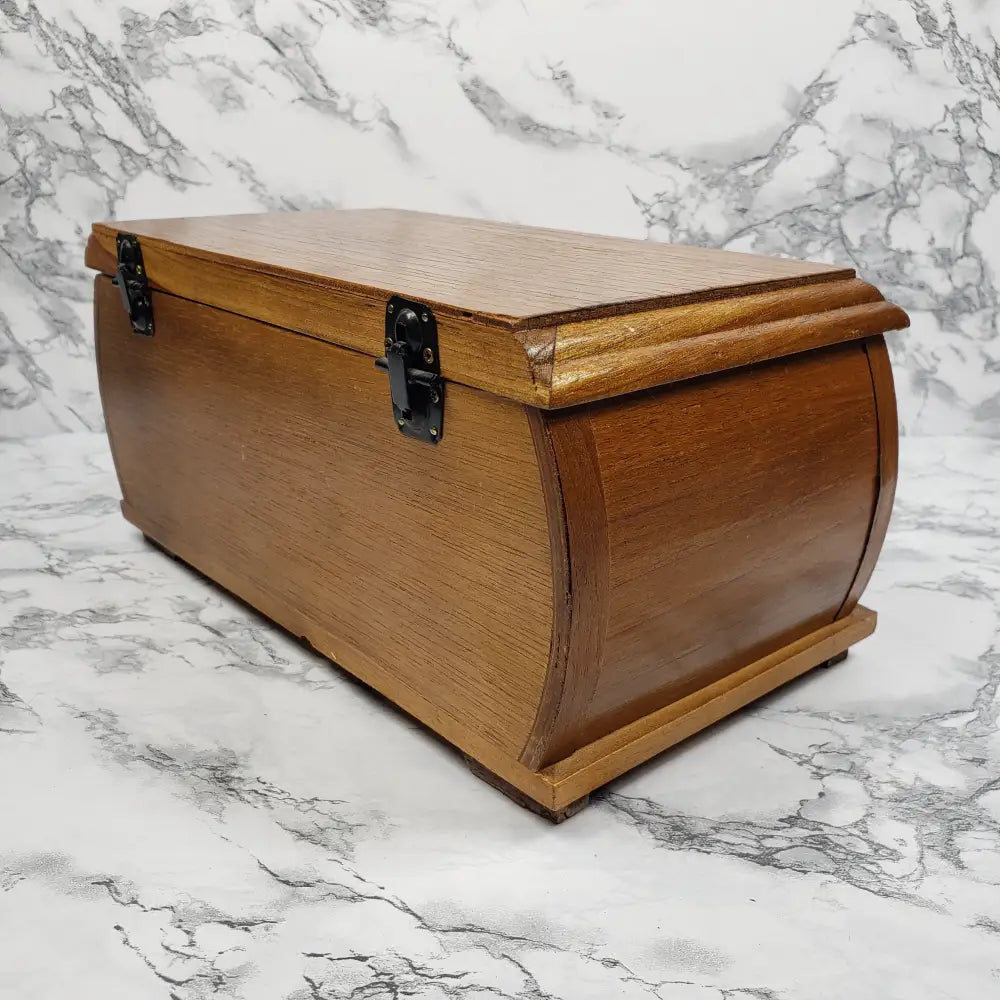 Jewelry Box Wood Bombay Style London Leather Vintage Holders