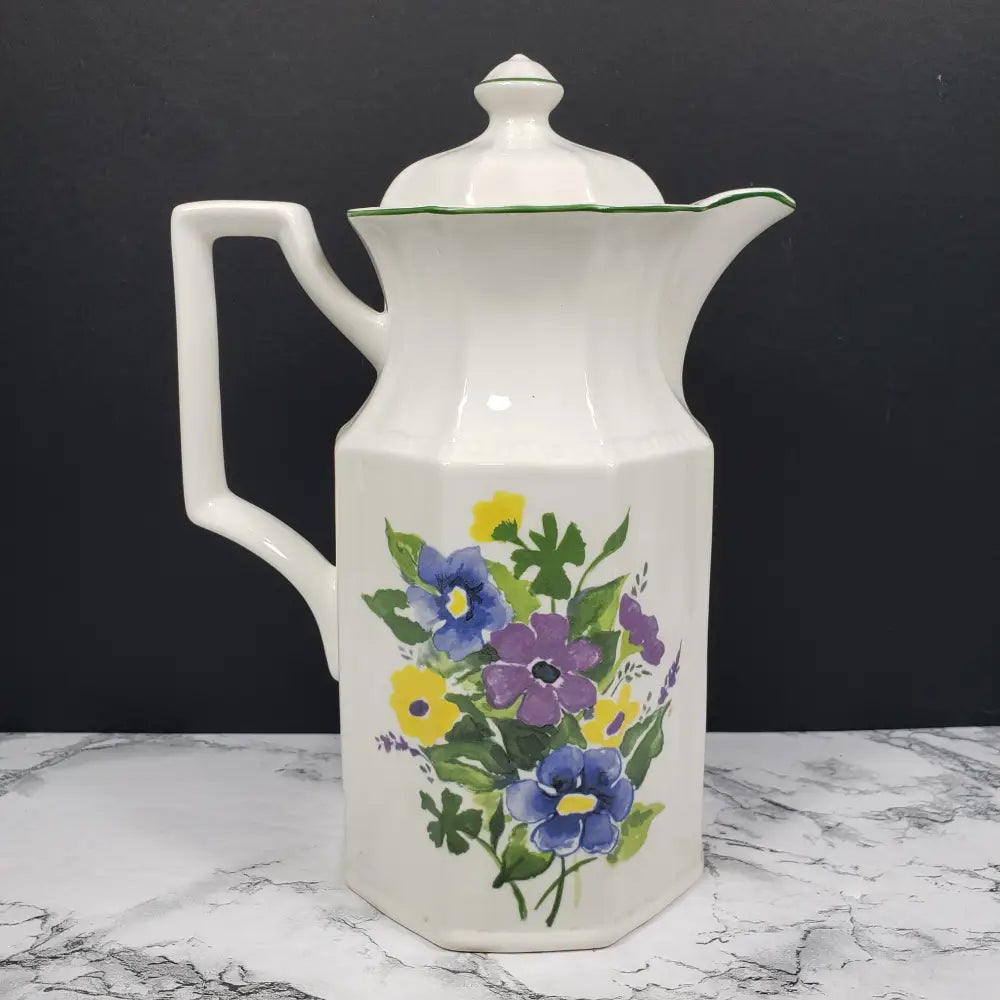 Kensington Staffordshire Ironstone Wayside Teapot And Creamer Vintage Decor