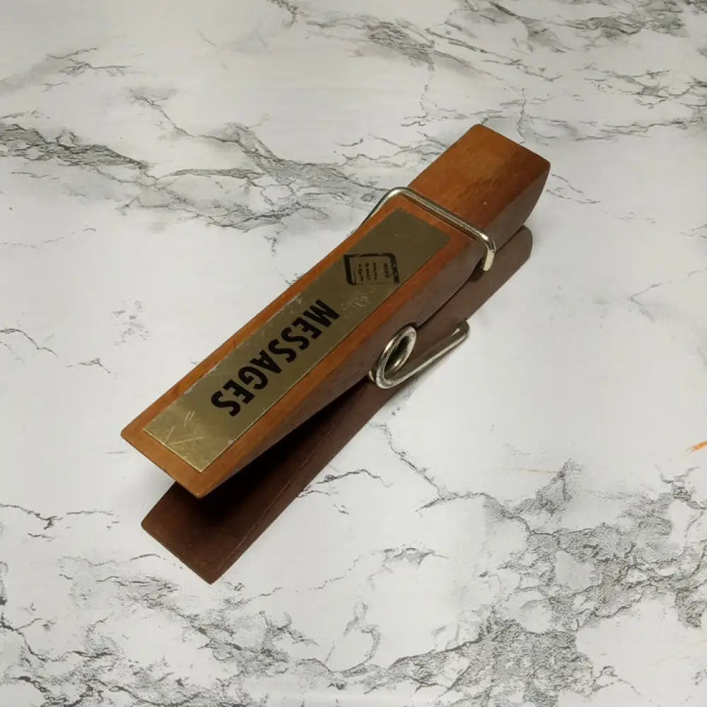 Large Wood Desk Clothespin ( Vintage ) Decor