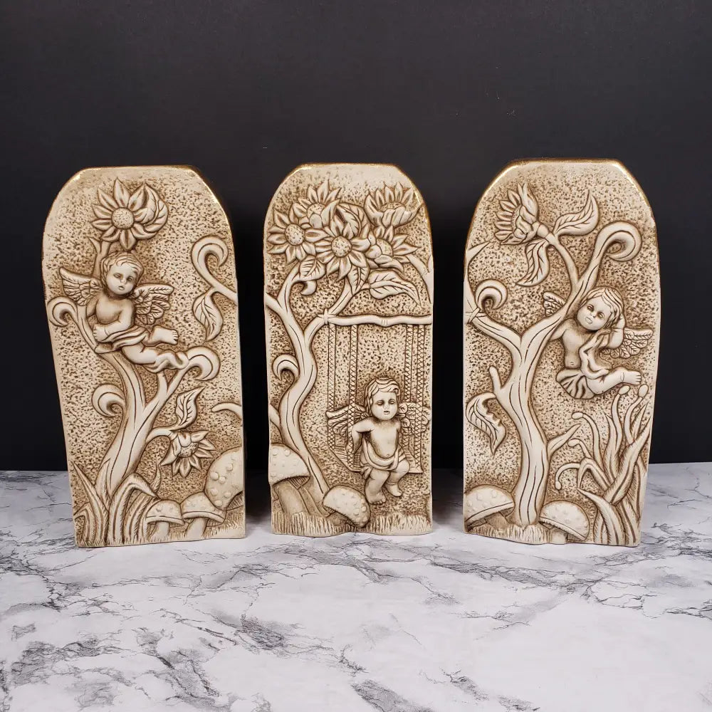Last Supper Angels Two Sided Candle Holders Vintage