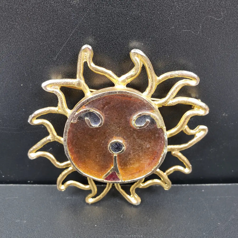 Leo House Of Joy Plique-À-Jour Lion Brooch Signed 1960S Vintage Brooches & Lapel Pins
