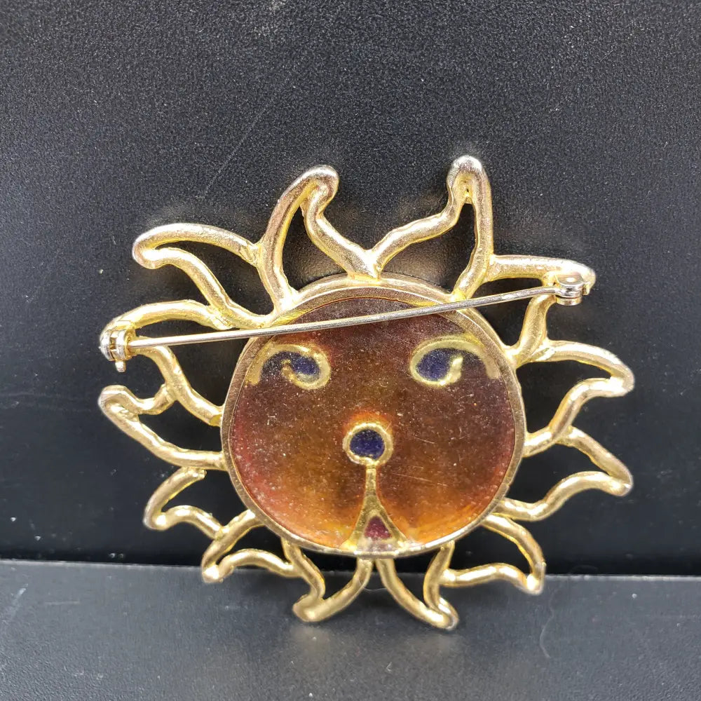 Leo House Of Joy Plique-À-Jour Lion Brooch Signed 1960S Vintage Brooches & Lapel Pins