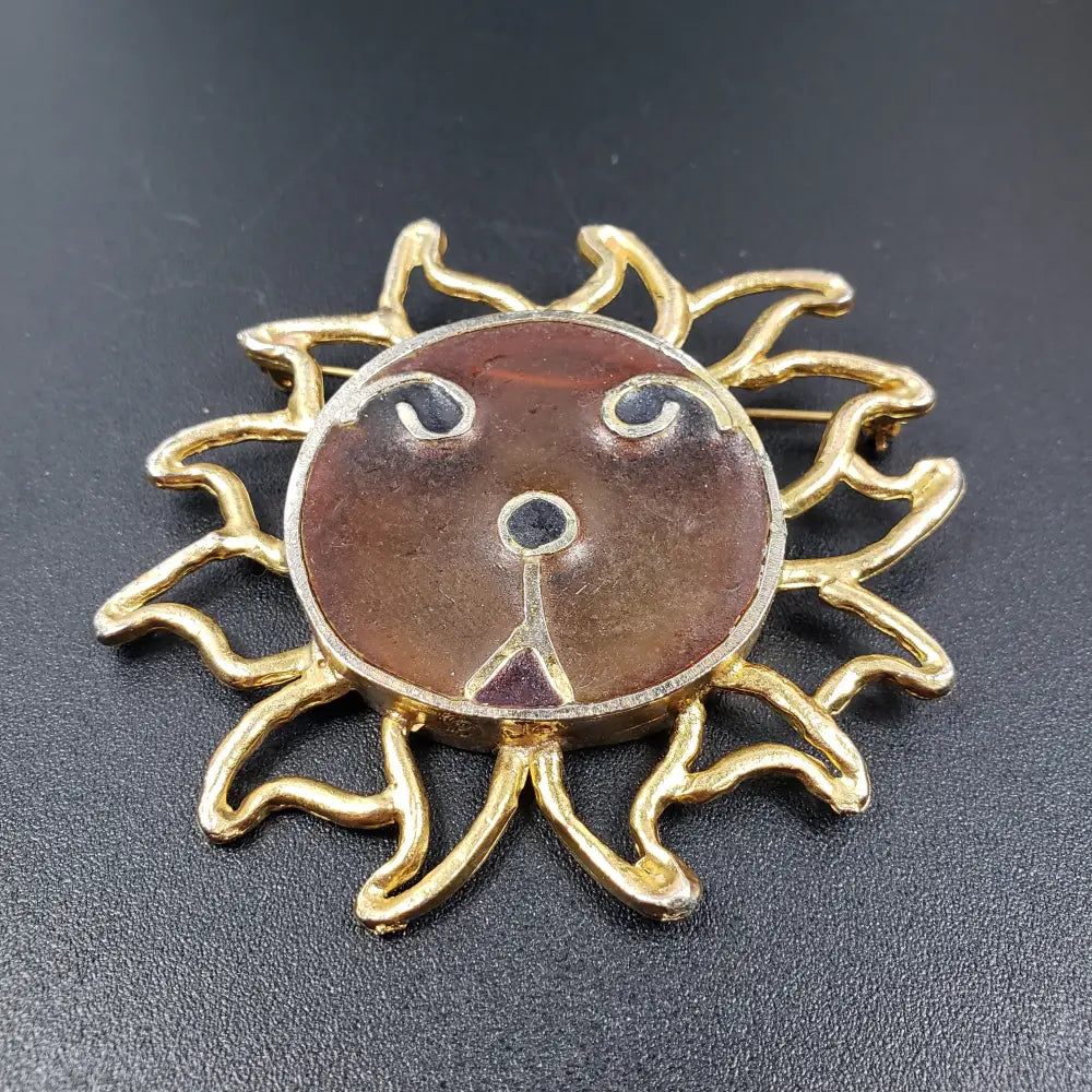 Leo House Of Joy Plique-À-Jour Lion Brooch Signed 1960S Vintage Brooches & Lapel Pins