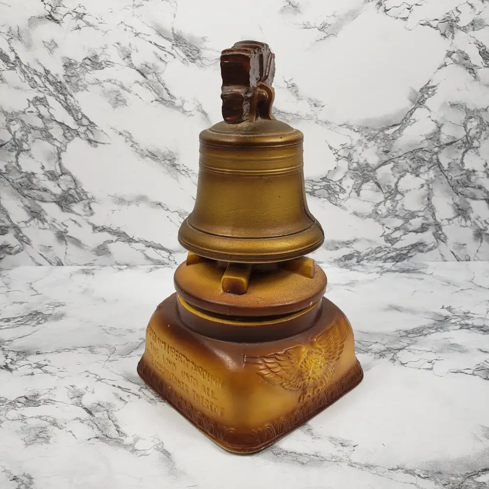 Liberty Bell Musical Porcelain God Bless America Large Vintage Decor