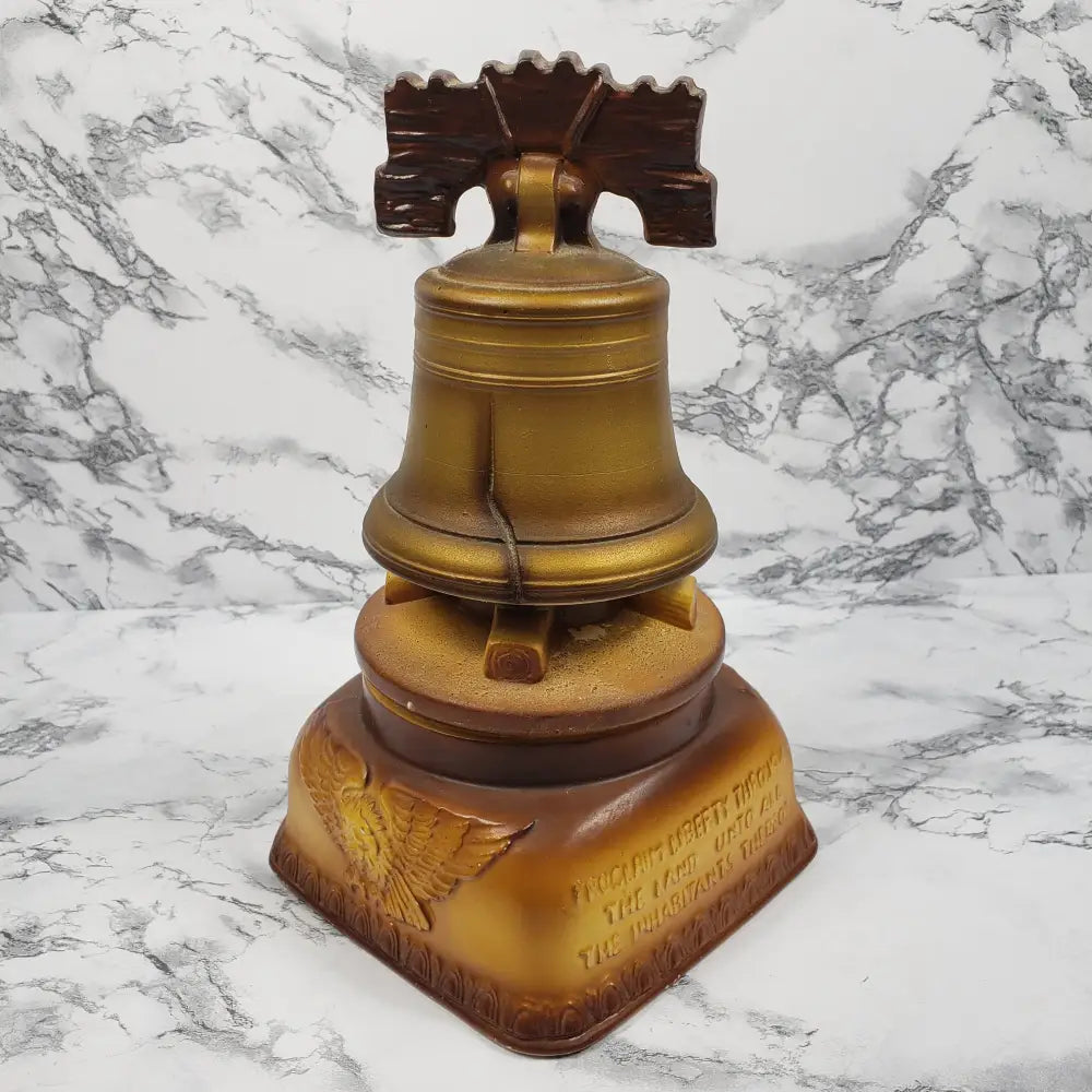 Liberty Bell Musical Porcelain God Bless America Large Vintage Decor