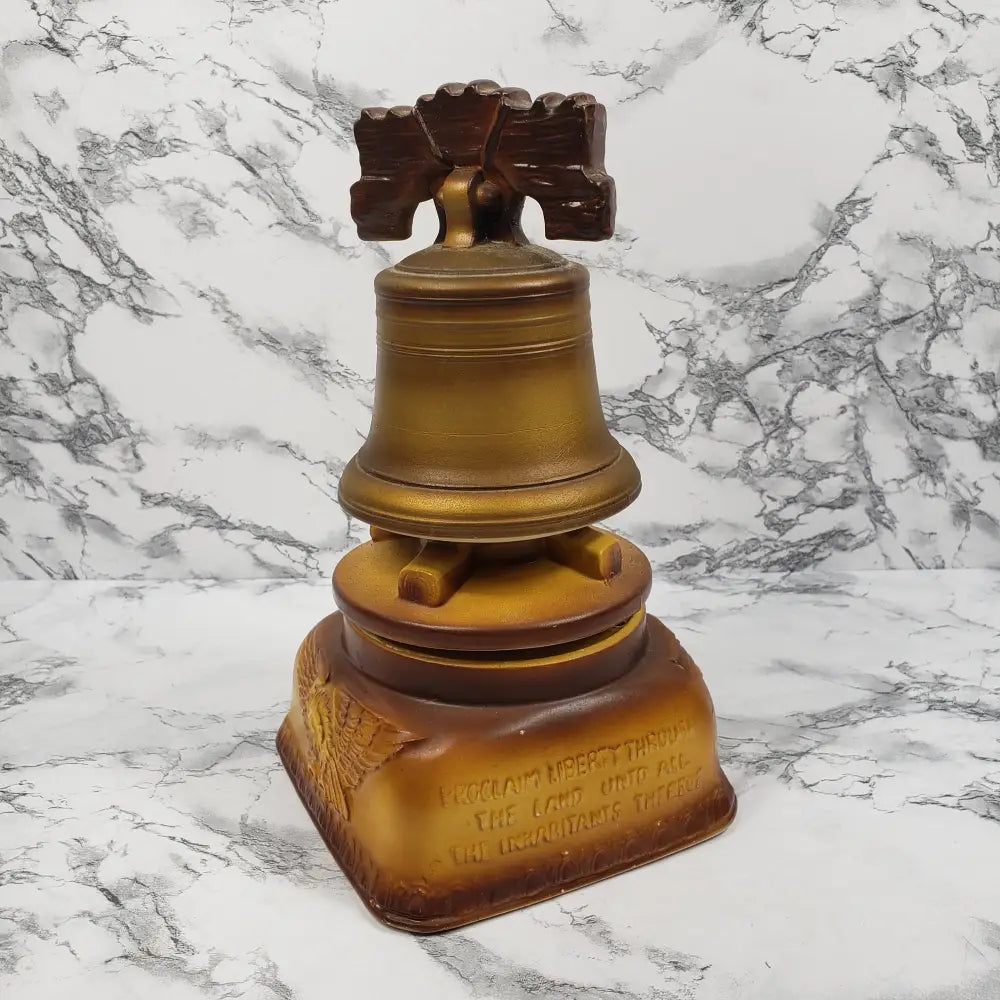 Liberty Bell Musical Porcelain God Bless America Large Vintage Decor