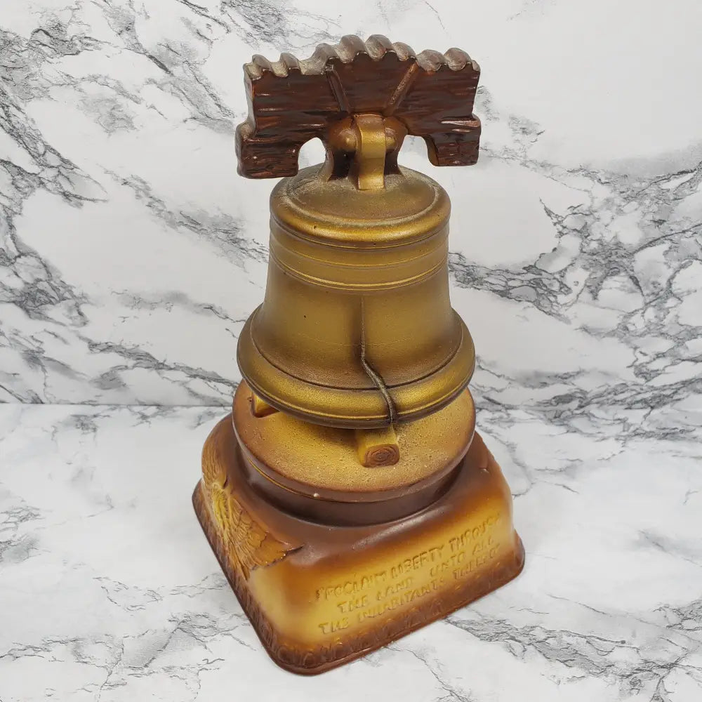 Liberty Bell Musical Porcelain God Bless America Large Vintage Decor