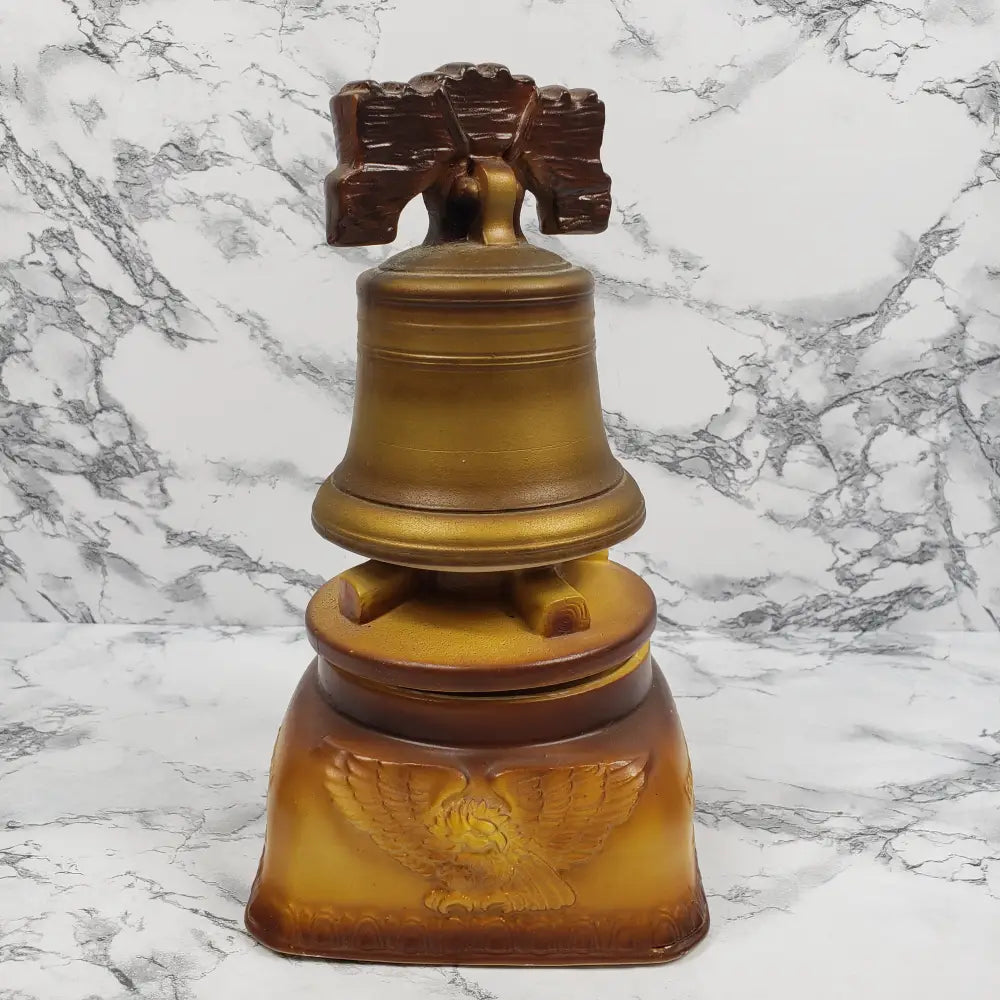 Liberty Bell Musical Porcelain God Bless America Large Vintage Decor