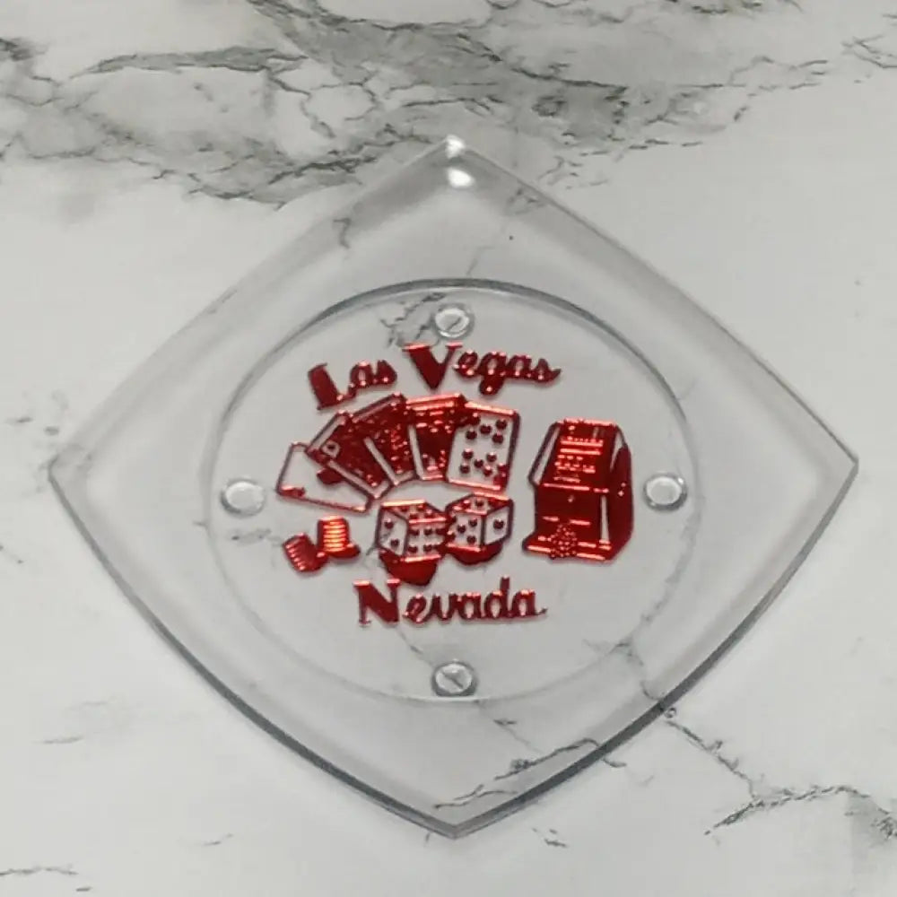 Lucite Las Vegas Coaster Set ( Vintage ) Decor