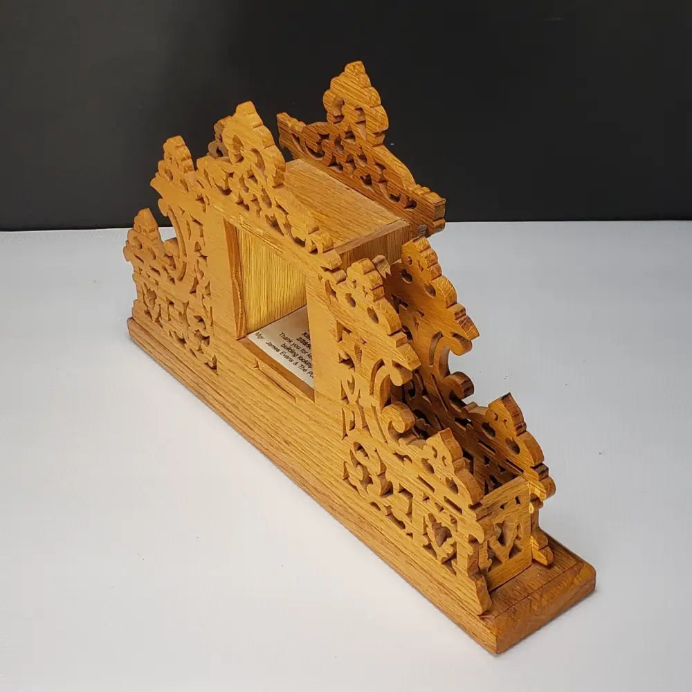 Fretwork Wood Handmade Mantle Clock (Vintage) Decor