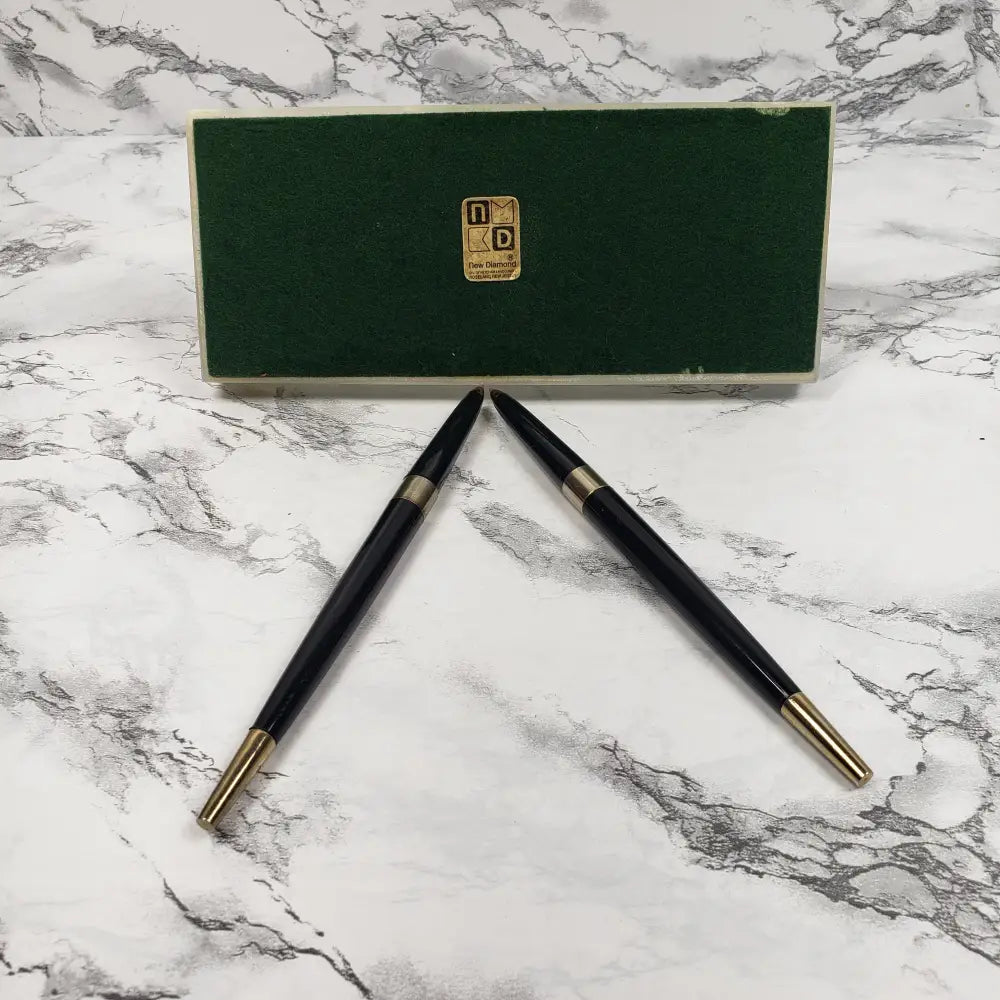 Marble Desk Pen Holder Set Vintage Decor