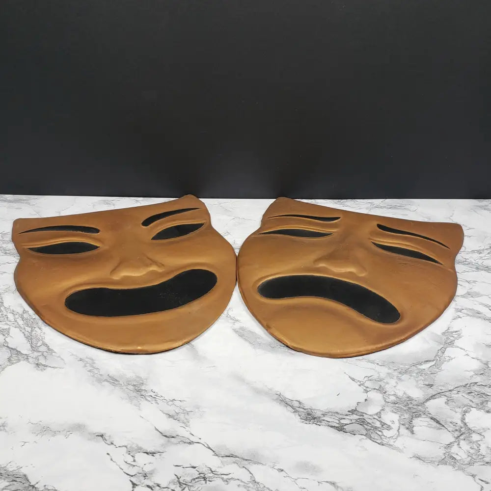 Masks Comedy Tragedy 1920S Wall Decor Antique