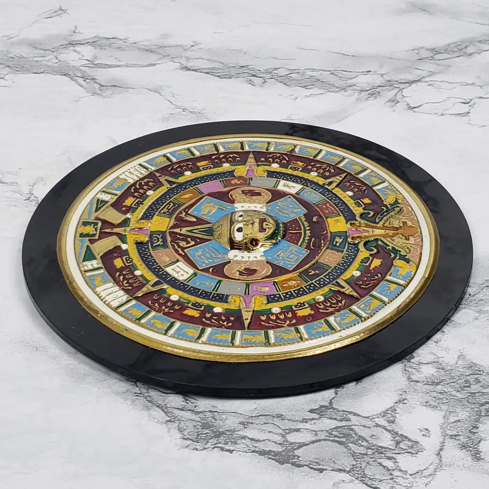 Mayan Calendar Small Enameled Metal Vintage Collectibles