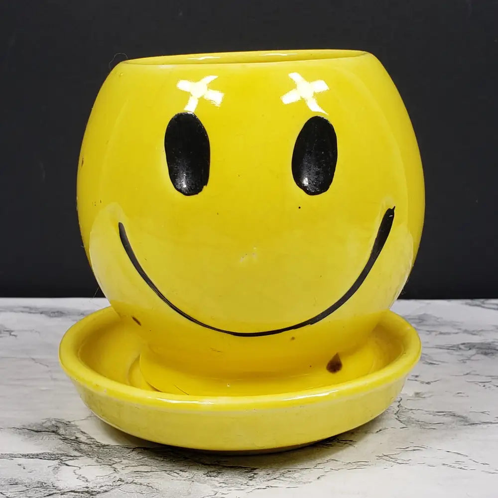 Mccoy Pottery Smiley Face Planter Vintage Decor