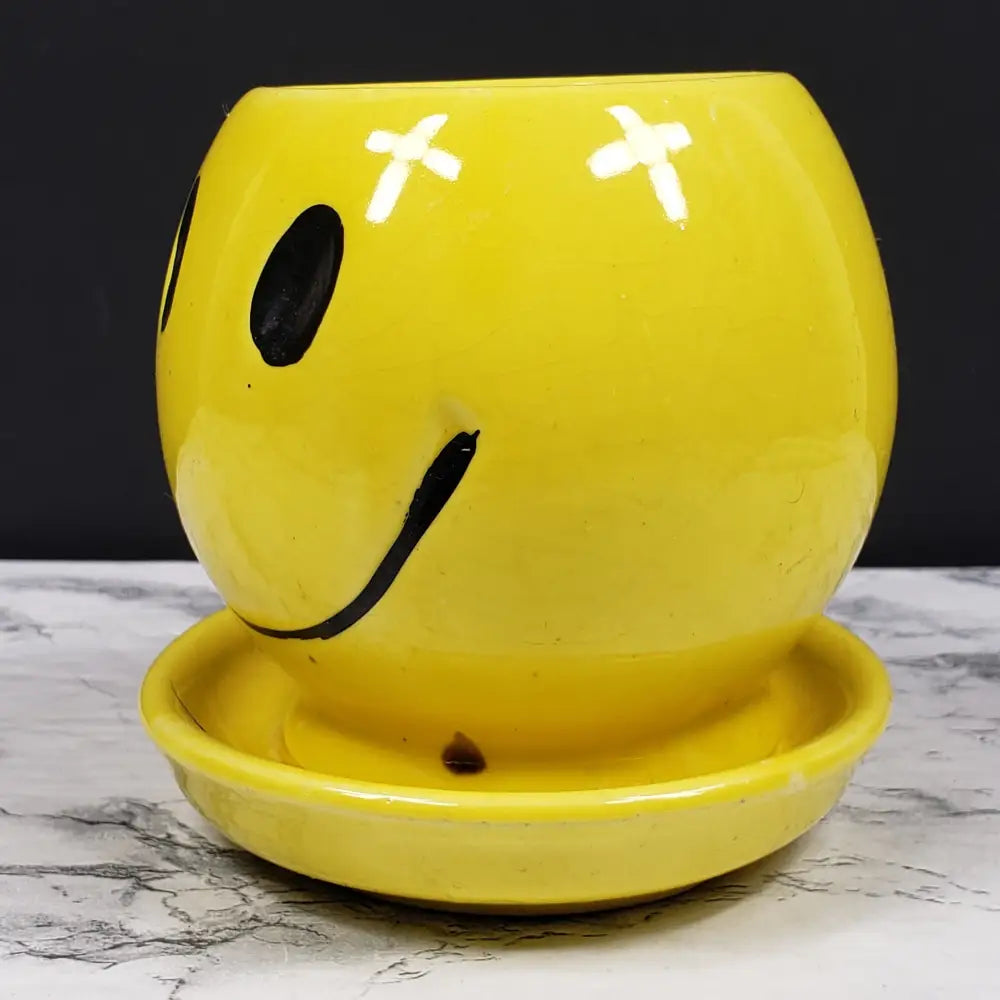 Mccoy Pottery Smiley Face Planter Vintage Decor