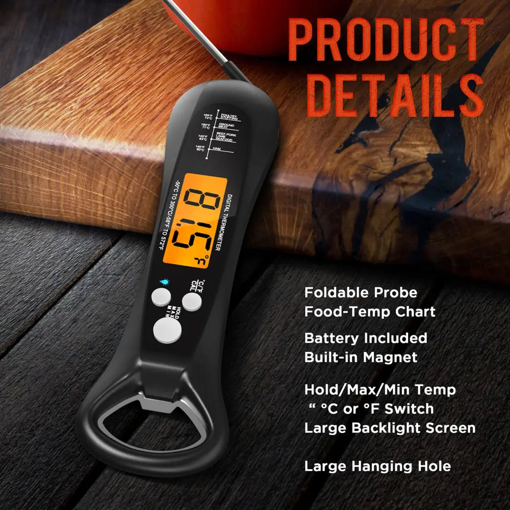 Meat Thermometer Digital Instant Read Thermometeri For Grill And Cooking Ip66 Waterproof Food