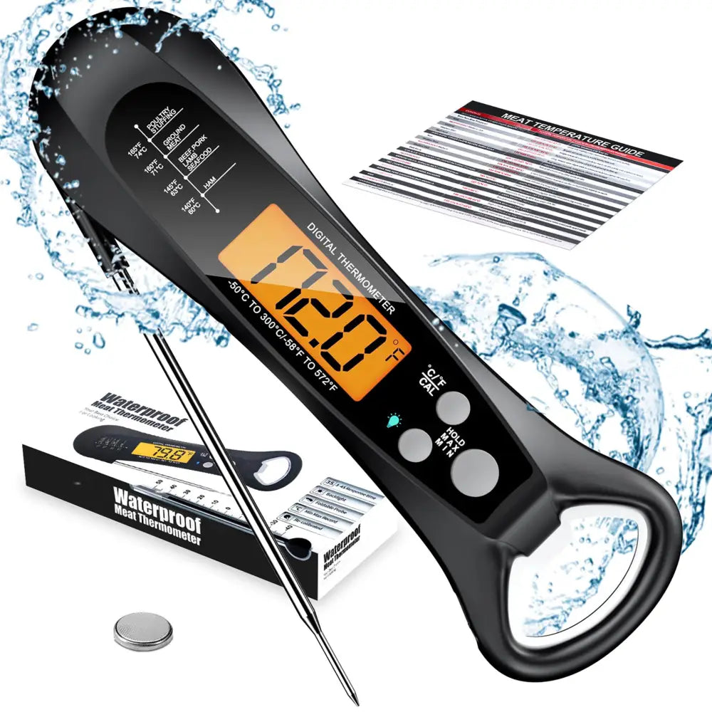 Meat Thermometer Digital Instant Read Thermometeri For Grill And Cooking Ip66 Waterproof Food
