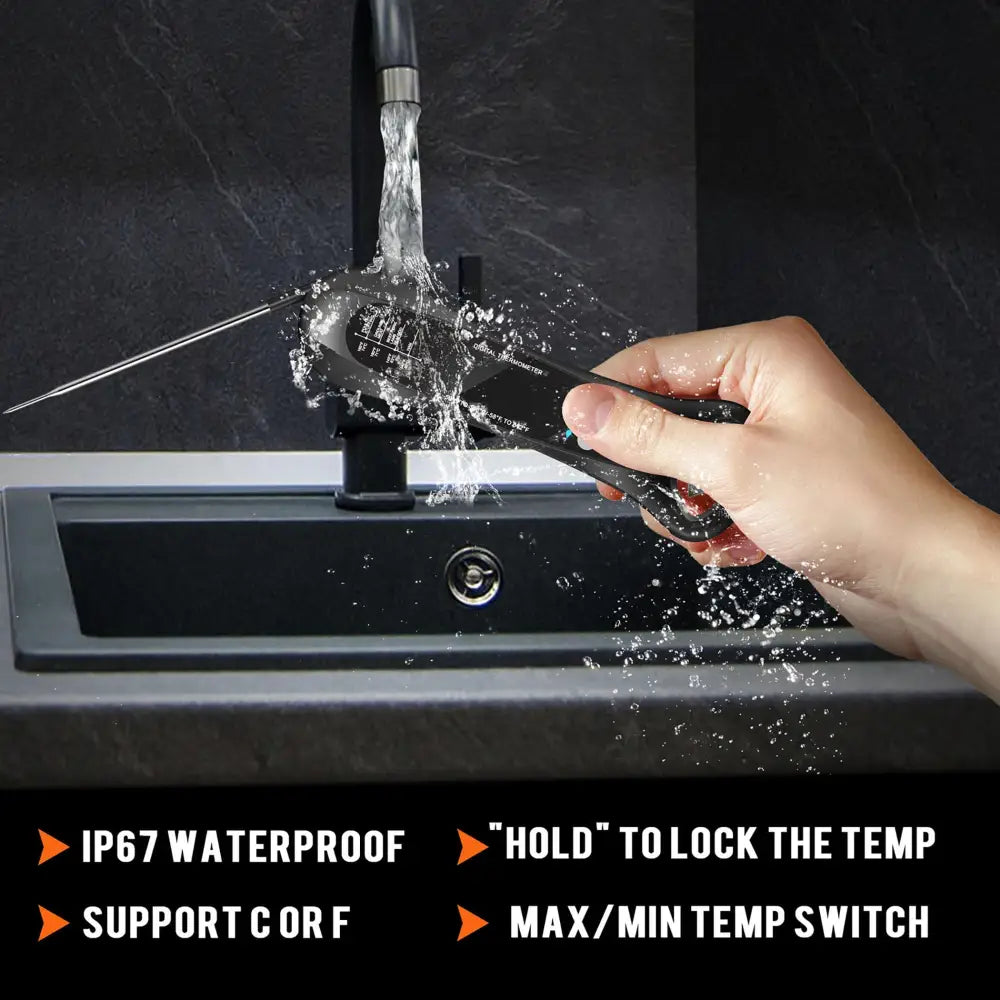 Meat Thermometer Digital Instant Read Thermometeri For Grill And Cooking Ip66 Waterproof Food