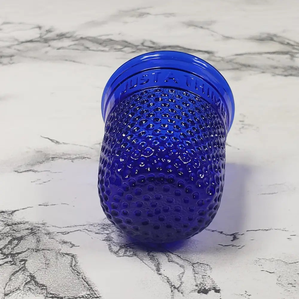 Mosser Cobalt Blue Thimble Toothpick Holder Vintage Decor