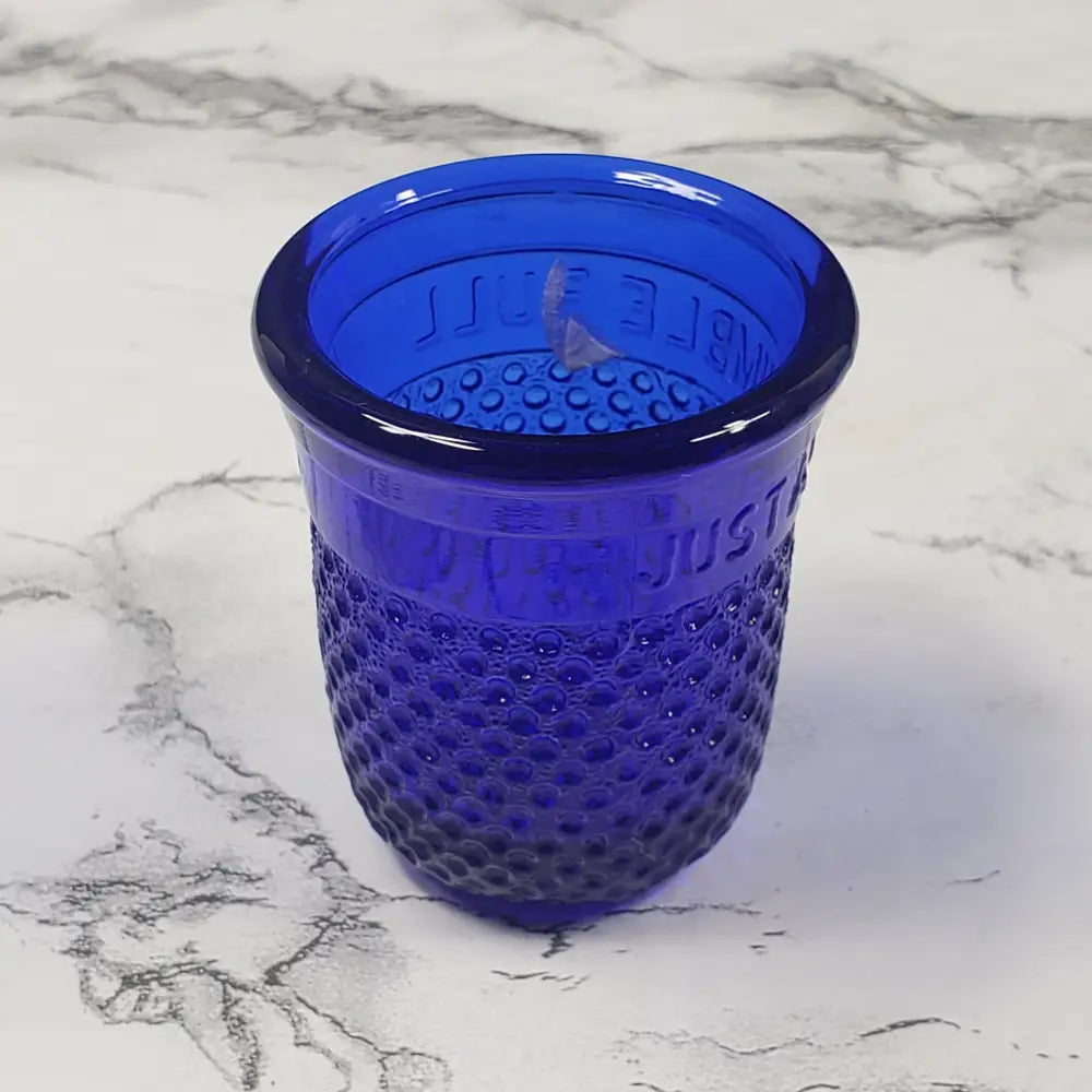 Mosser Cobalt Blue Thimble Toothpick Holder Vintage Decor