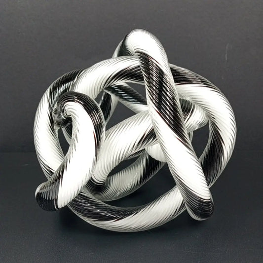 Murano Large Art Glass Rope Knot Vintage Decor