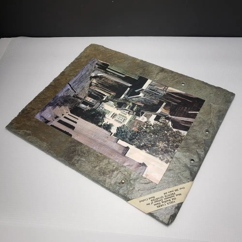 New Orleans Antique Roof Slate Art Vintage Decor