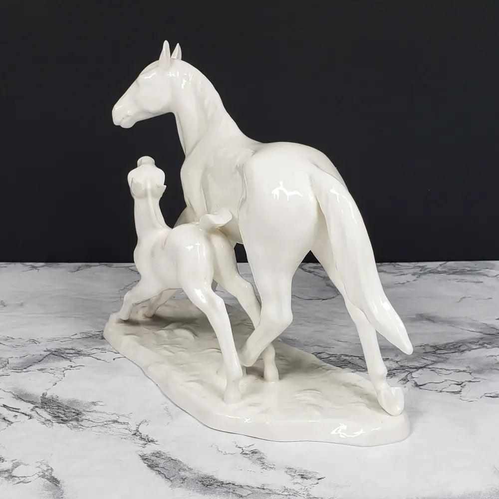 Noritake Mare Foal Figurine Bone China Porcelain Nippon Toki Kaisha Vintage Decor