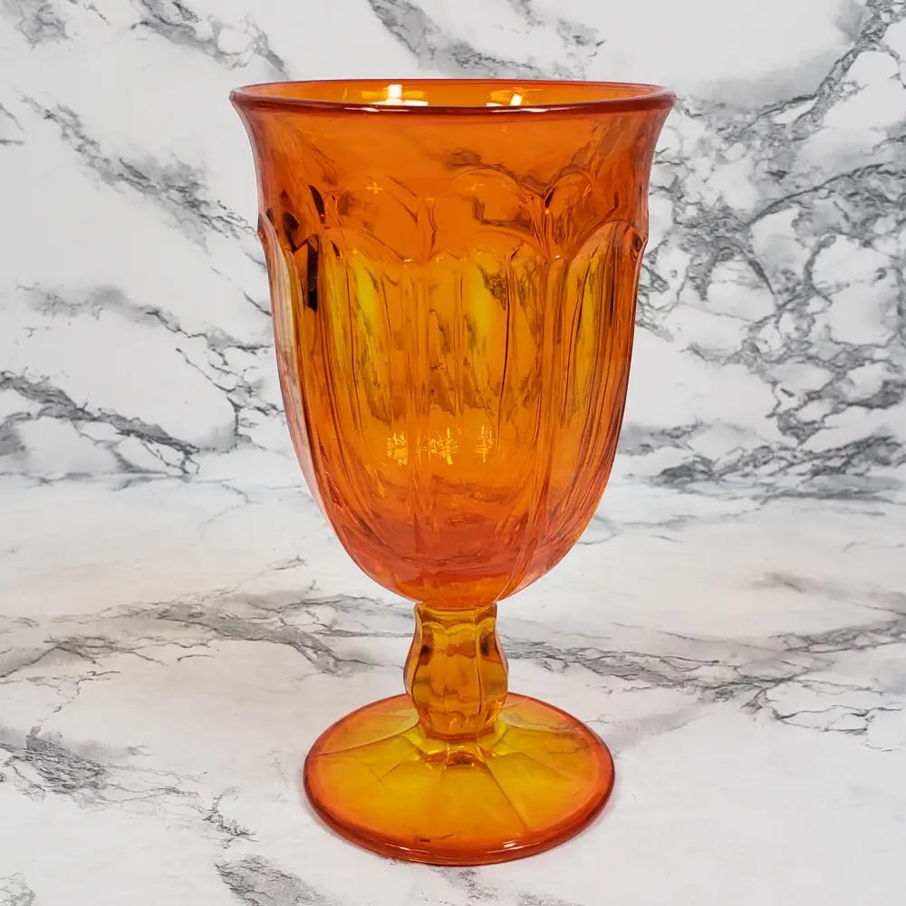 Noritake Provincial Orange Uv Reactive Goblet Vintage Collectibles