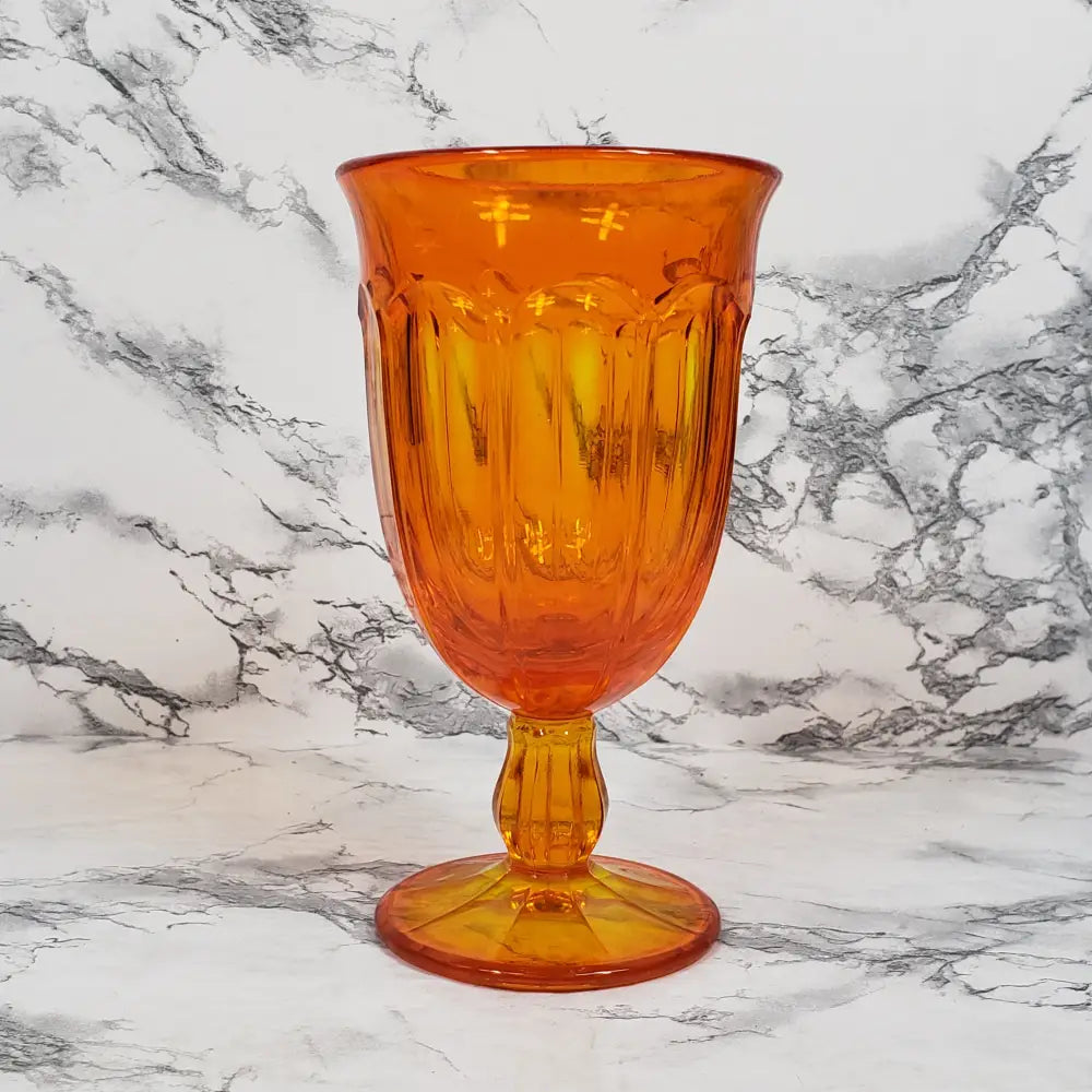 Noritake Provincial Orange Uv Reactive Goblet Vintage Collectibles