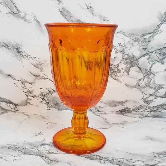 Noritake Provincial Orange Uv Reactive Goblet Vintage Collectibles