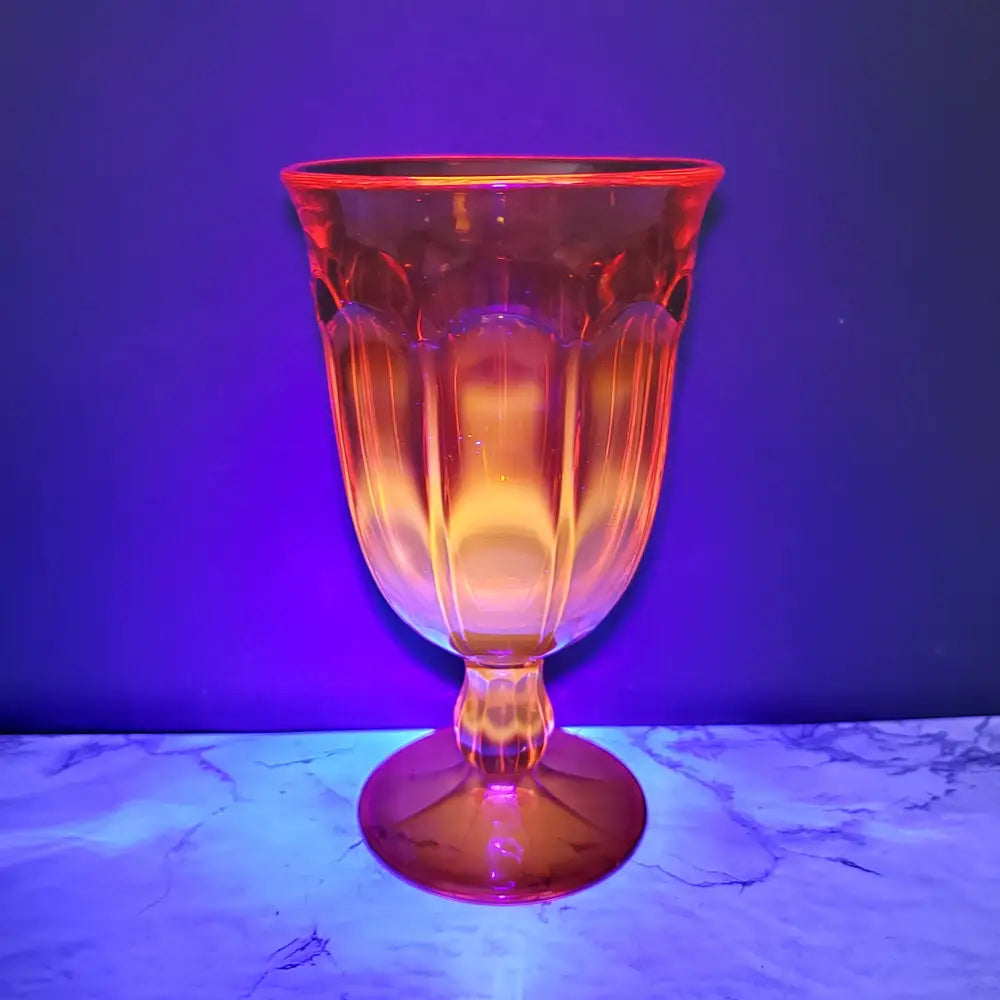 Noritake Provincial Orange Uv Reactive Goblet Vintage Collectibles