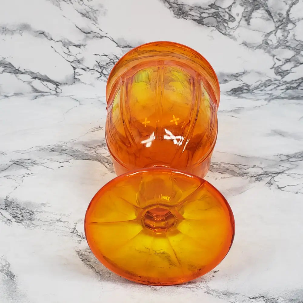 Noritake Provincial Orange Uv Reactive Goblet Vintage Collectibles