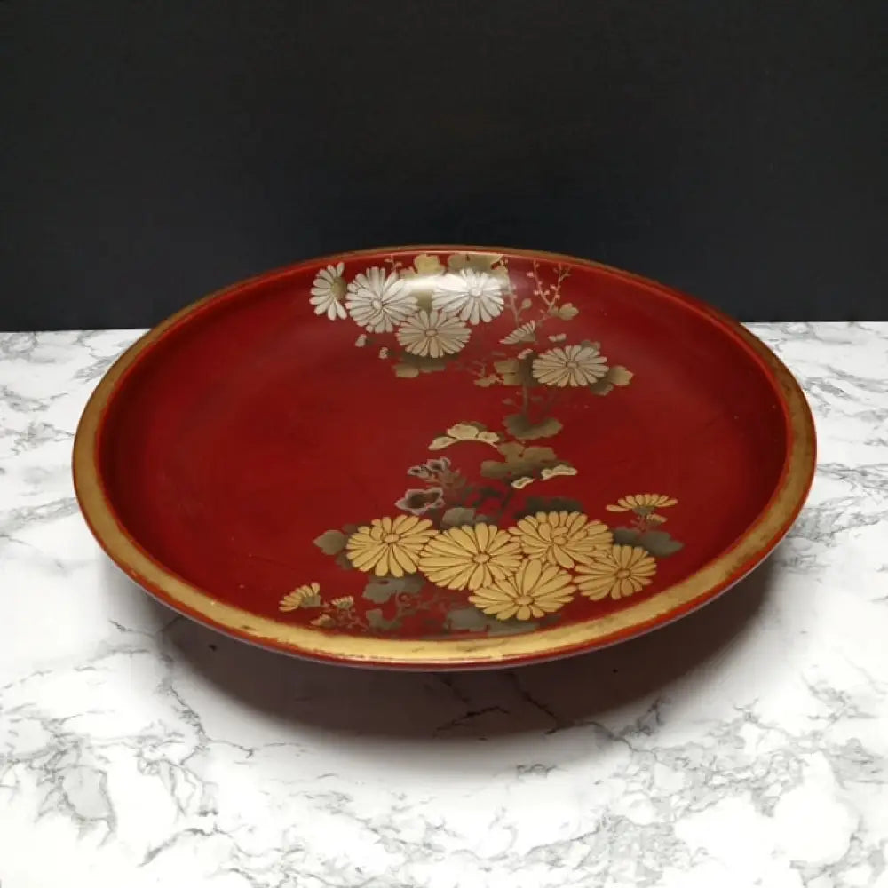Occupied Japan Lacquer Rice Serving Dish ( Vintage ) Decor