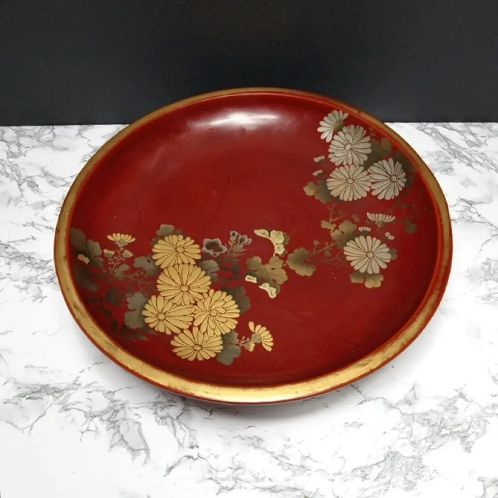Occupied Japan Lacquer Rice Serving Dish ( Vintage ) Decor