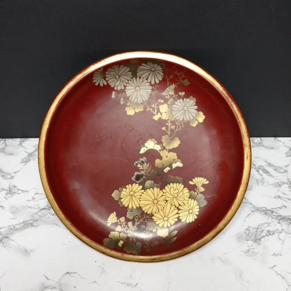 Occupied Japan Lacquer Rice Serving Dish ( Vintage ) Decor