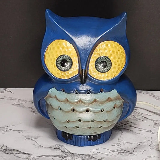 Handmade Owl Night Light Vintage Decor