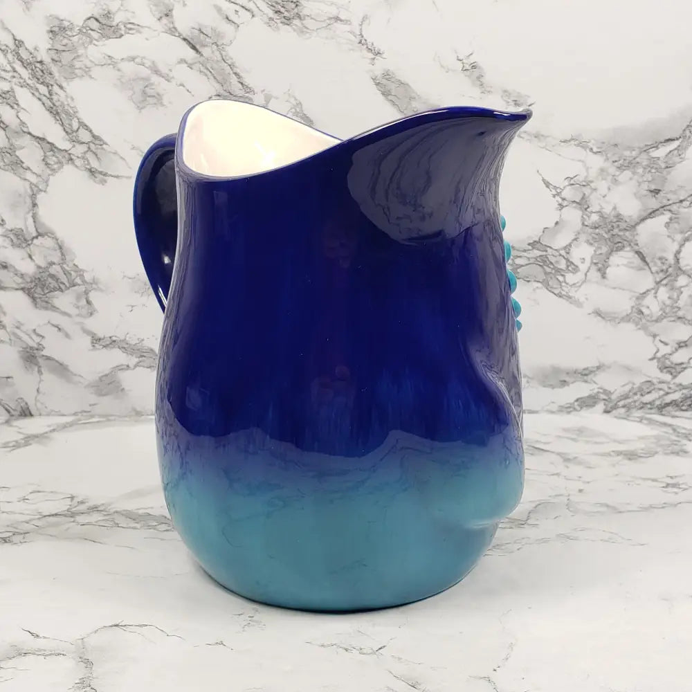 Owl Pitcher Grasslands Road Cobalt Blue Decor