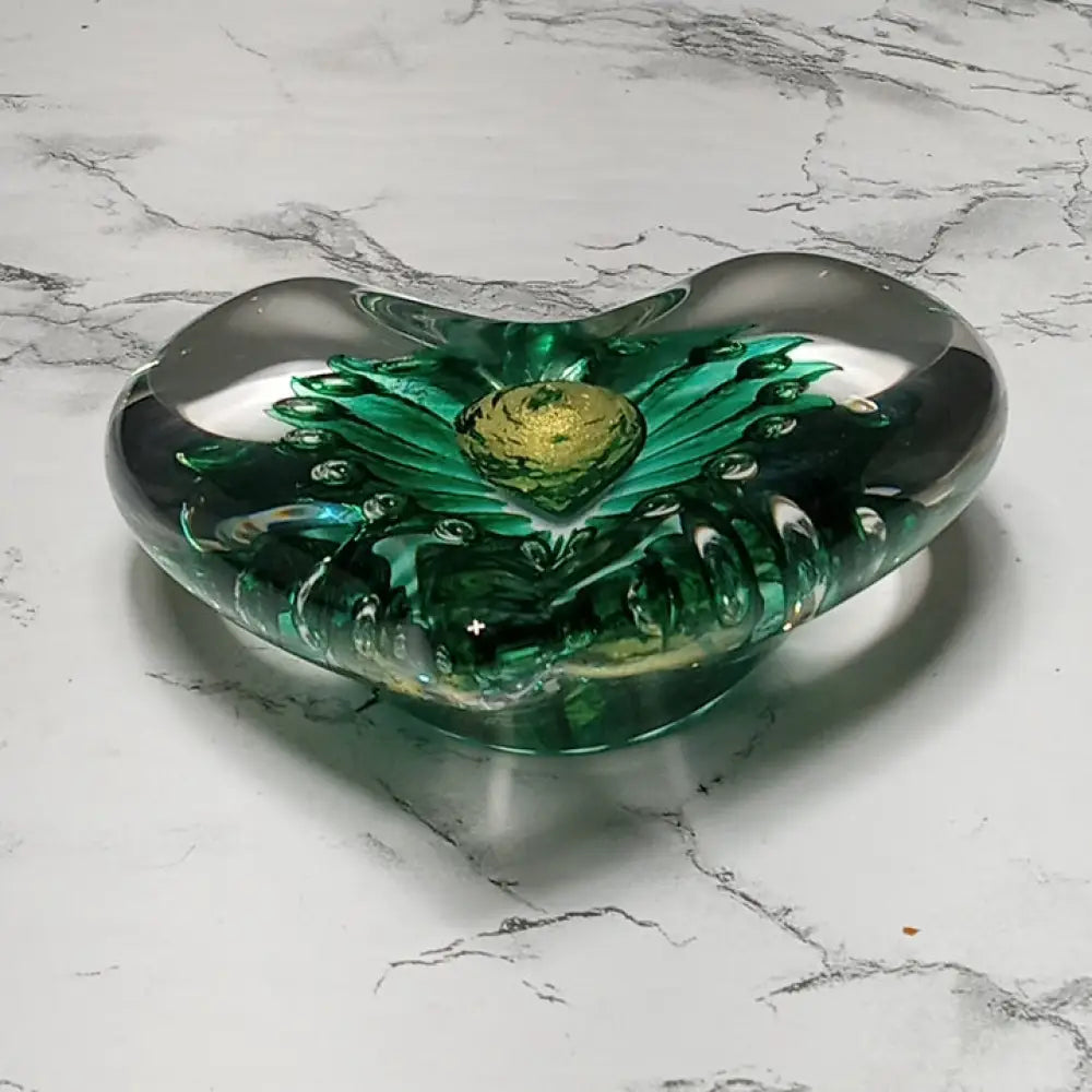 Paperweight Artist Signed Art Glass ( Vintage ) Decor