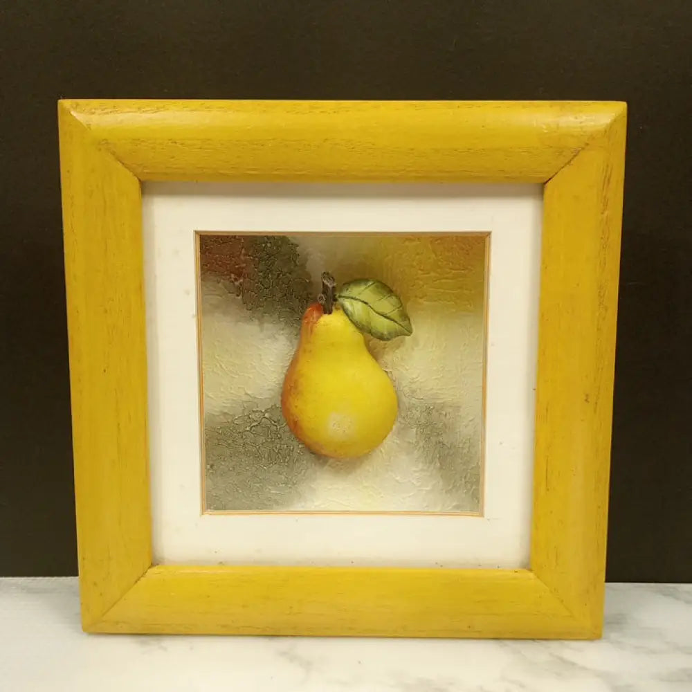 Retro Pear Strawberry Shadow Box Wall Decor ( Vintage)