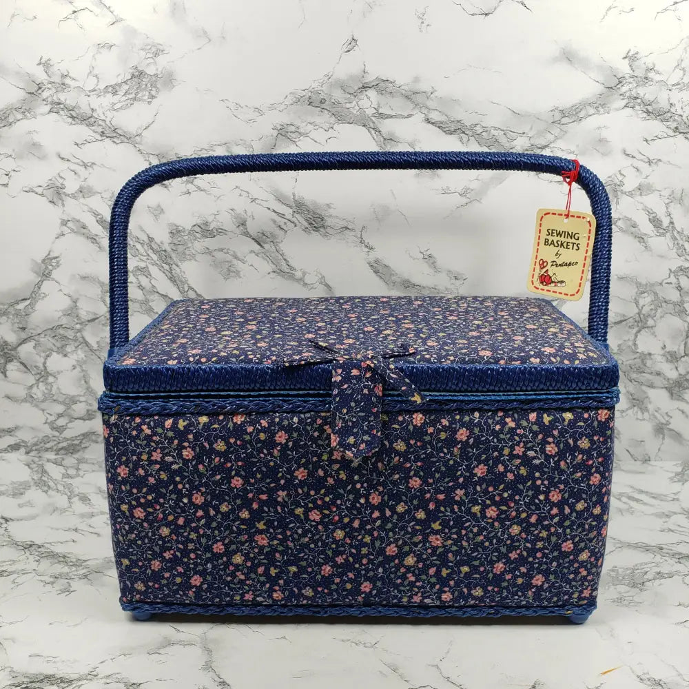 Pentapco Sewing Crafting Basket Vintage Decor