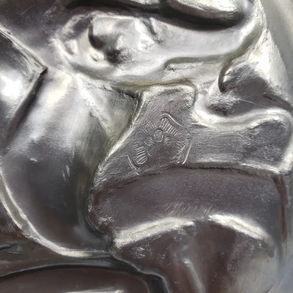 Pewter Hagen Von Tronje Norse High Relief Wall Decor Antique