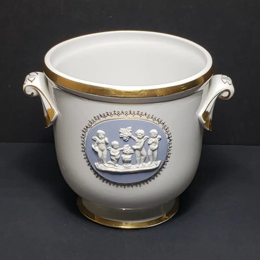 Porcelain Urn Vase Planter Pot Double Handle (Vintage) Decor