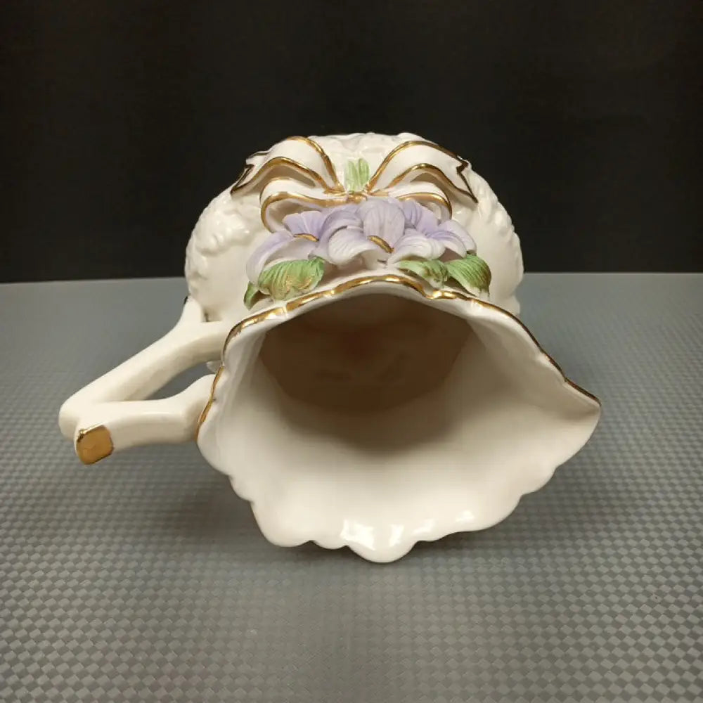 Porcelain Tea Set Purple Violets ( Vintage ) Decor